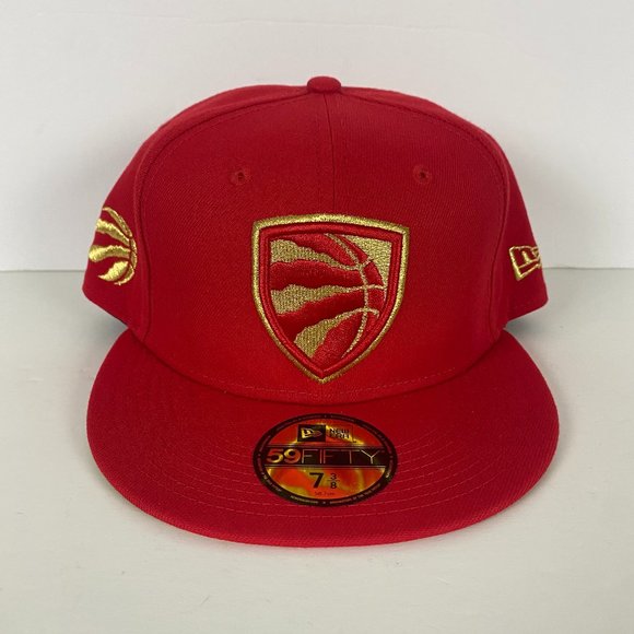 NEW Toronto Raptors New Era 59Fifty NBA Team Shield Fitted Hat Cap Mens Sz 7 1/8 - Picture 1 of 11